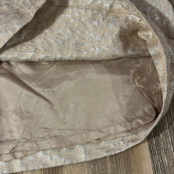 Loft Gold Sparkly Mini Skirt - Size 14 - Picture 4 of 4